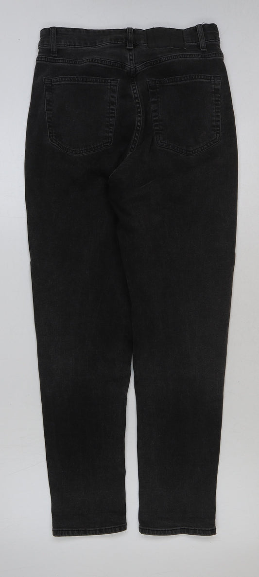 H&M Womens Grey Cotton Skinny Jeans Size 10 L29 in Regular Button