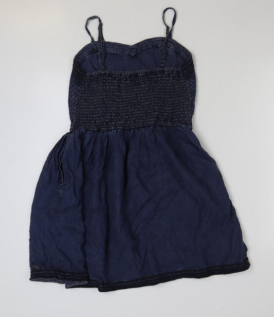superdr Womens Blue Cotton A-Line Size M Sweetheart Pullover