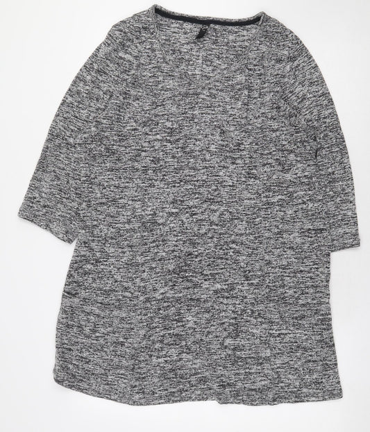 Preworn Womens Grey Viscose Pullover Sweatshirt Size 18 Pullover