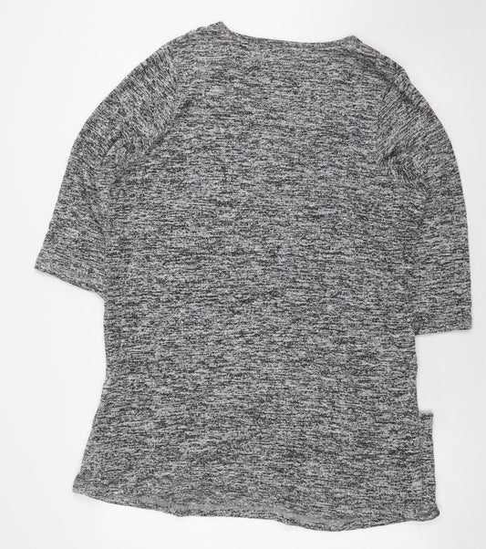 Preworn Womens Grey Viscose Pullover Sweatshirt Size 18 Pullover