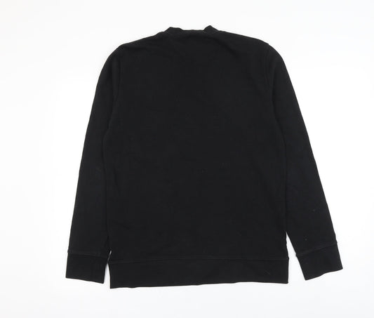 H&M Mens Black Cotton Pullover Sweatshirt Size S