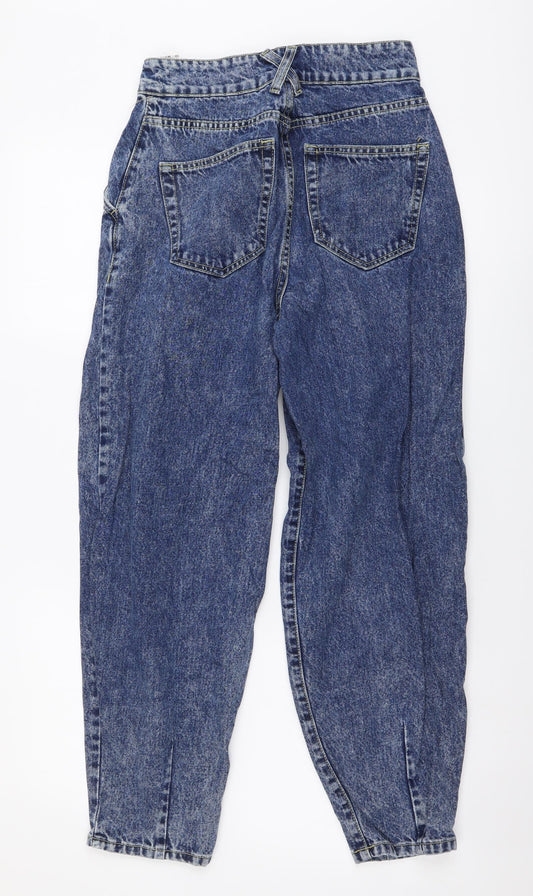 STR Womens Blue Cotton Mom Jeans Size 26 in L26 in Regular Button