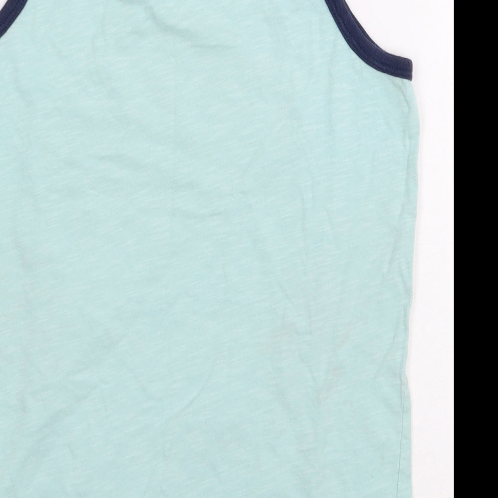 Gap Boys Blue 100% Cotton Basic Tank Size 10 Years Scoop Neck Pullover - Motorbike
