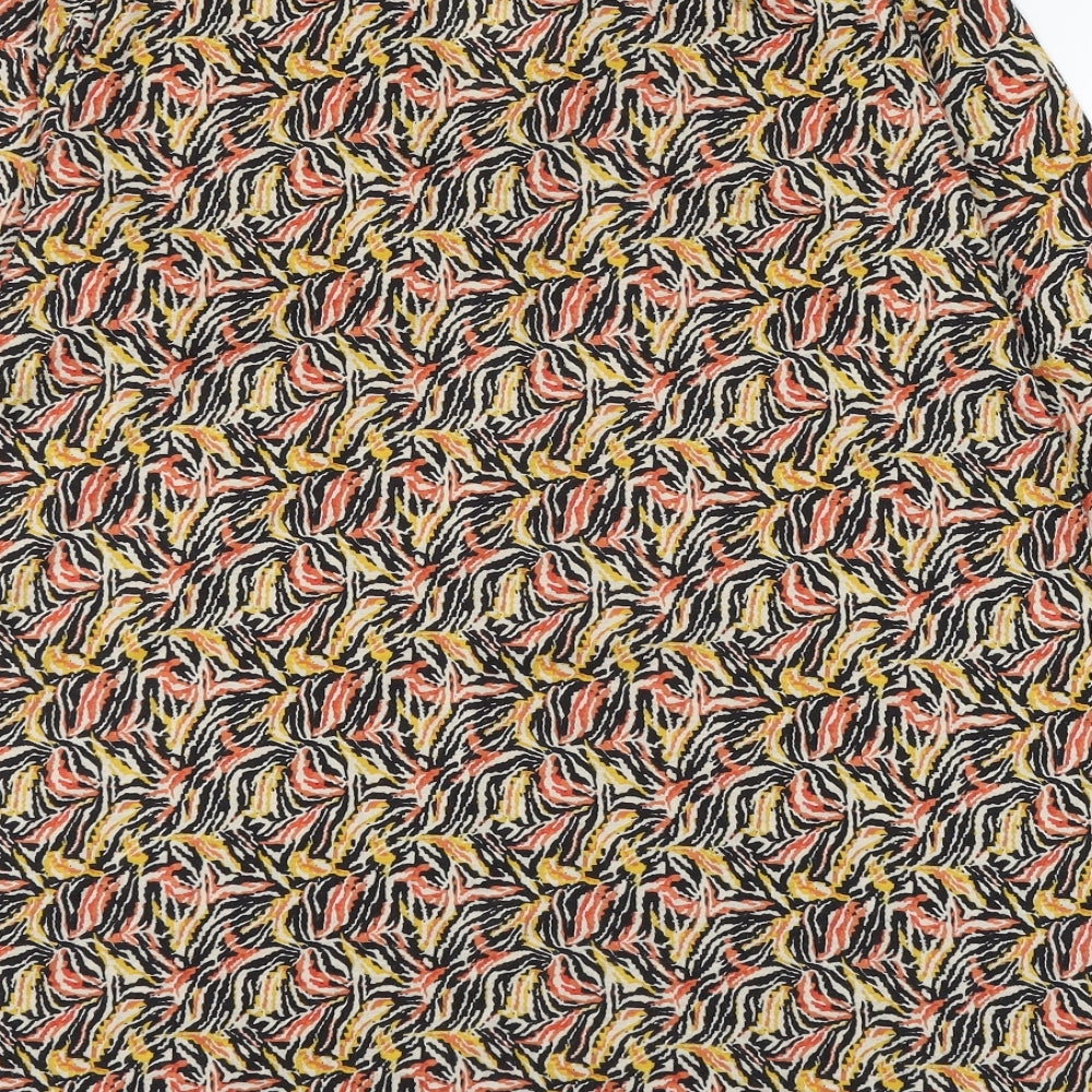 EWM Womens Geometric Polyester Basic Blouse Size 14 V-Neck - Size 14-16