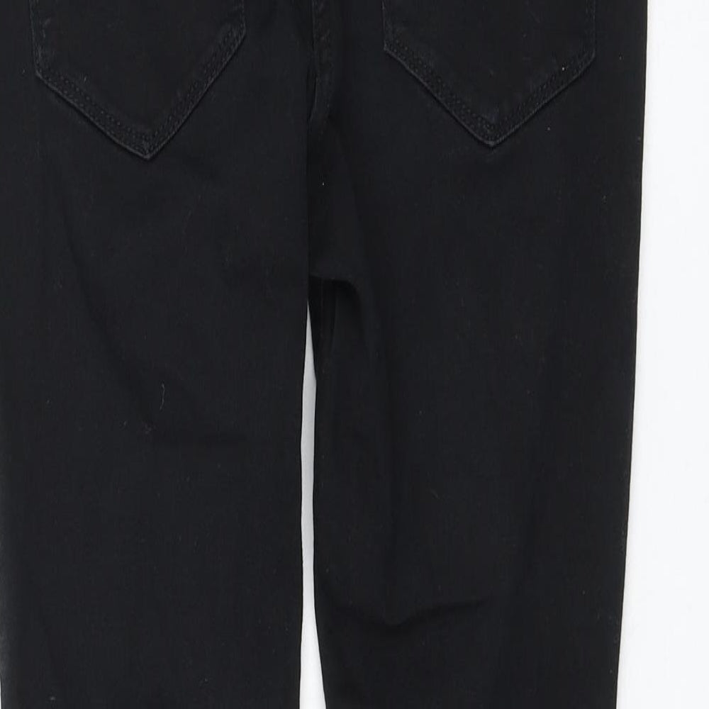 Marks and Spencer Womens Black Cotton Jegging Jeans Size 10 L25 in Regular Zip