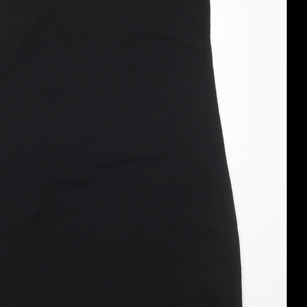 Pimkie Womens Black Polyester Slip Dress Size L V-Neck Pullover