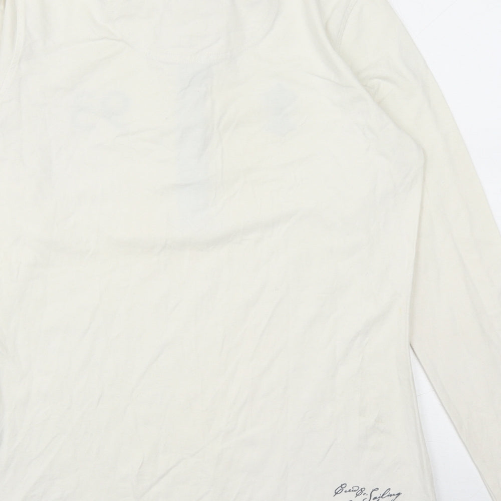 Crew Clothing Womens Ivory Cotton Basic Polo Size 10 Collared - 93