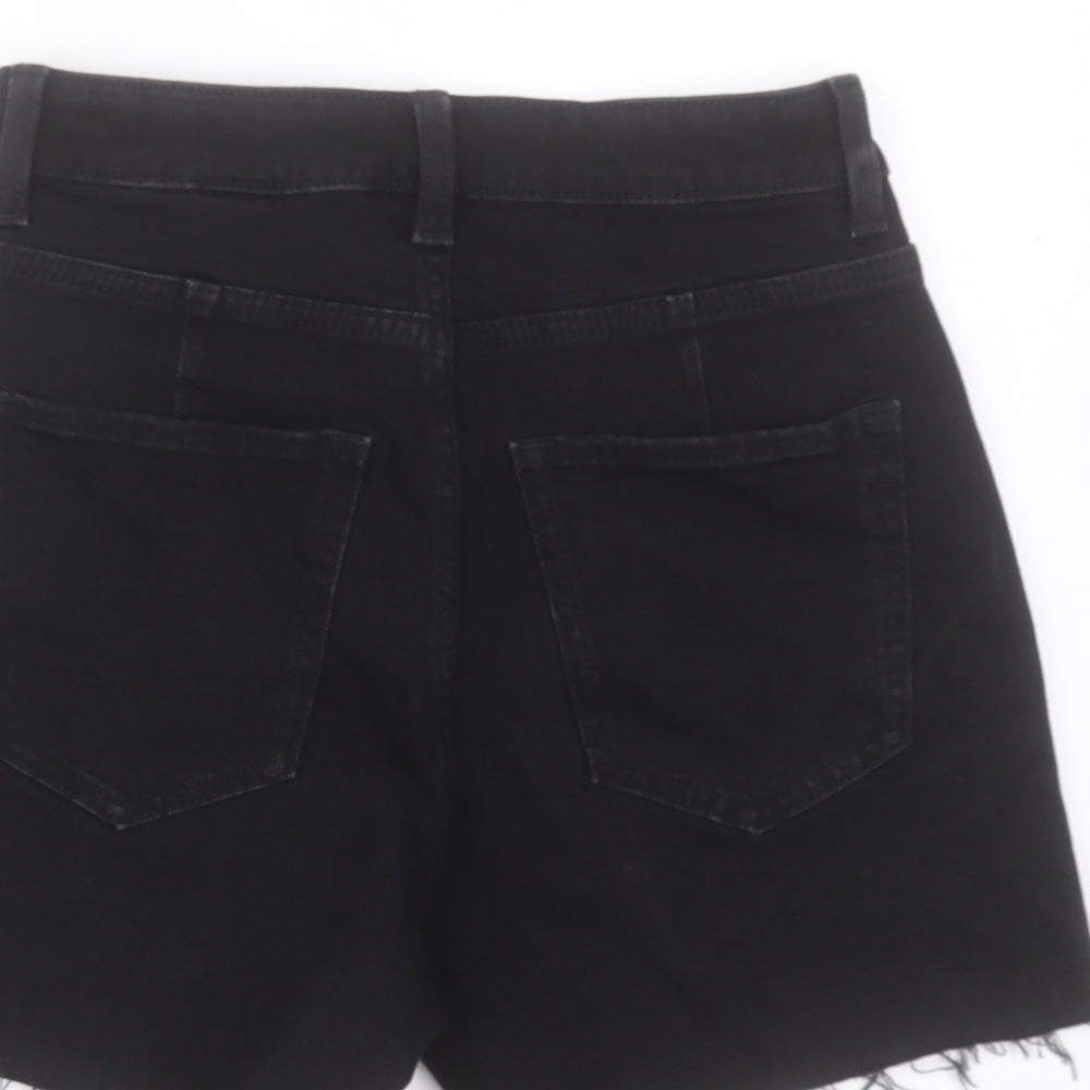 Marks and Spencer Womens Black Camel Cut-Off Shorts Size 6 L5 in Regular Button