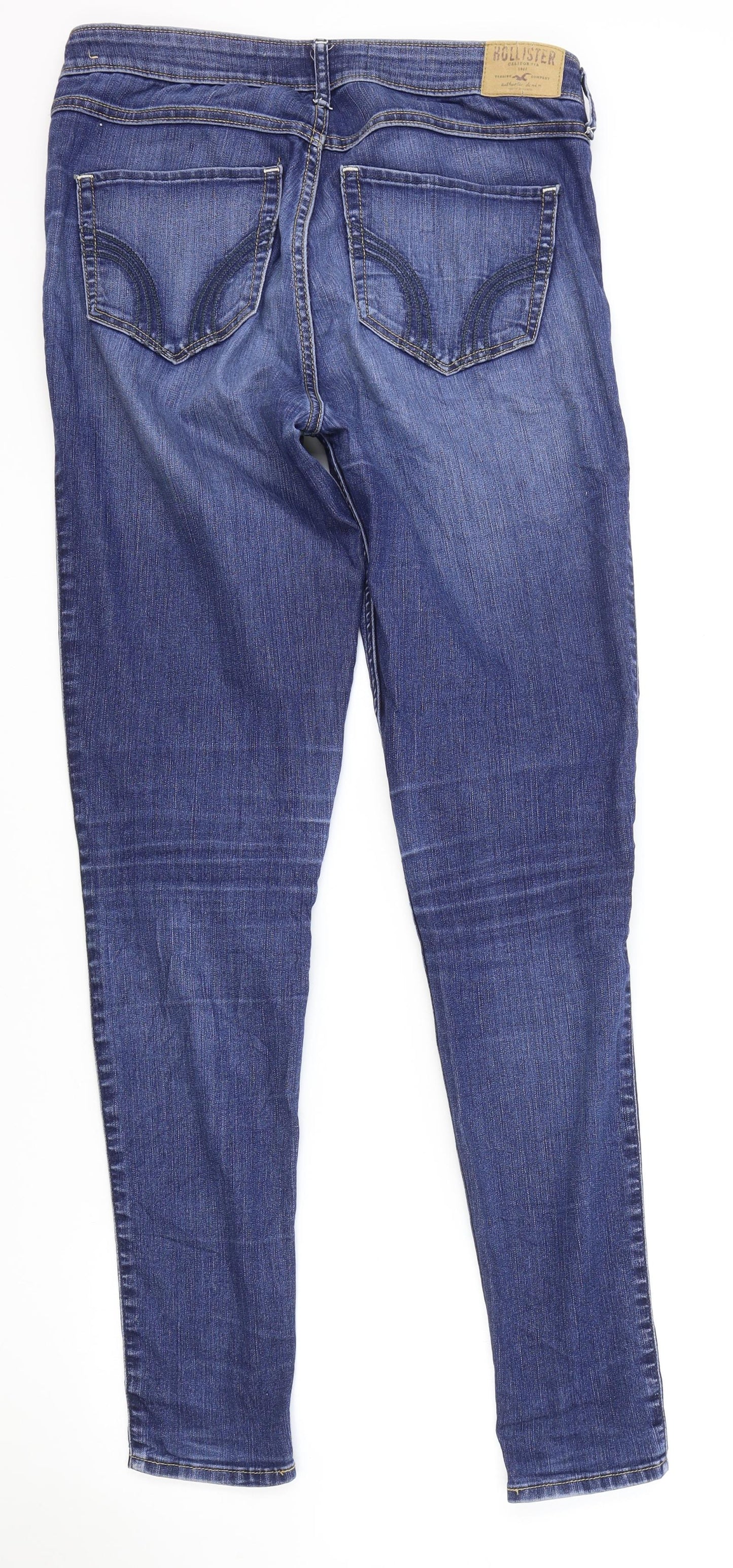 Hollister Mens Blue Cotton Skinny Jeans Size 29 in L33 in Regular Zip