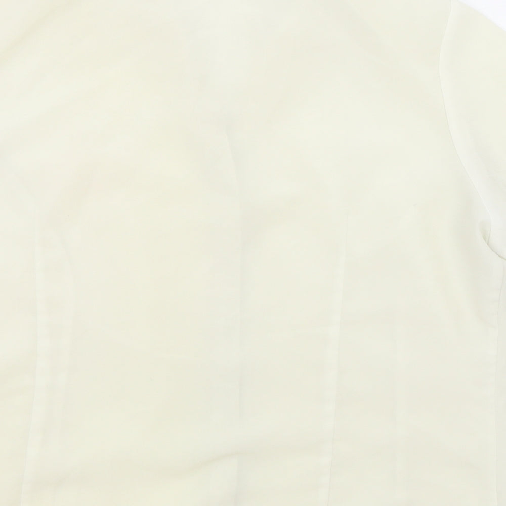 BHS Womens White Polyester Basic Button-Up Size 16 Collared