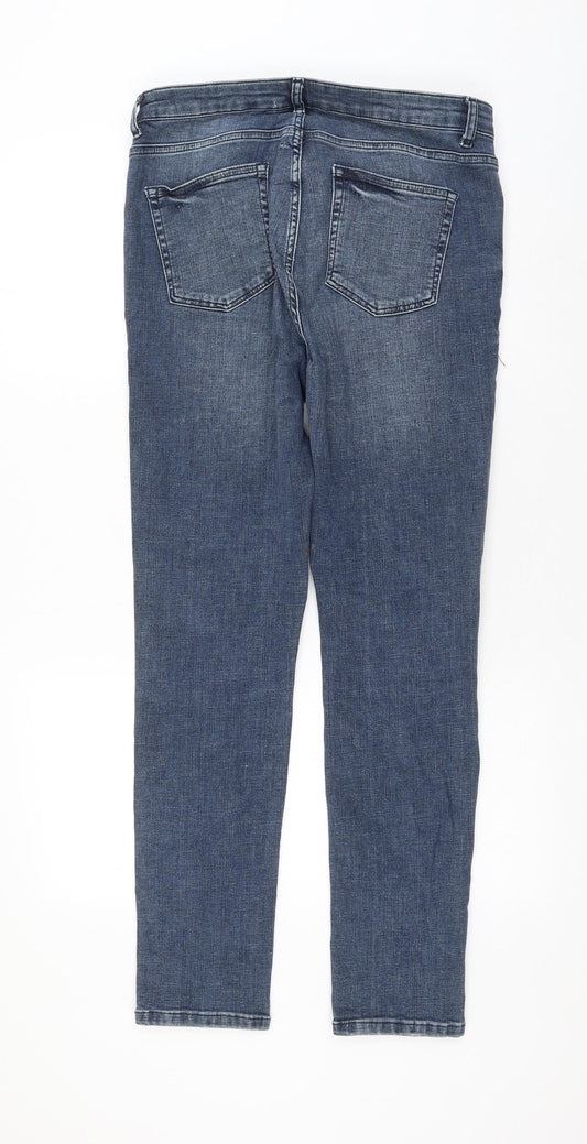 Preworn Womens Blue Polyester Skinny Jeans Size 32 in L29 in Regular Zip
