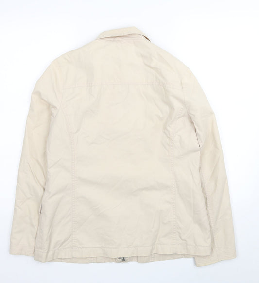 Maine Womens Beige Jacket Size 14 Zip