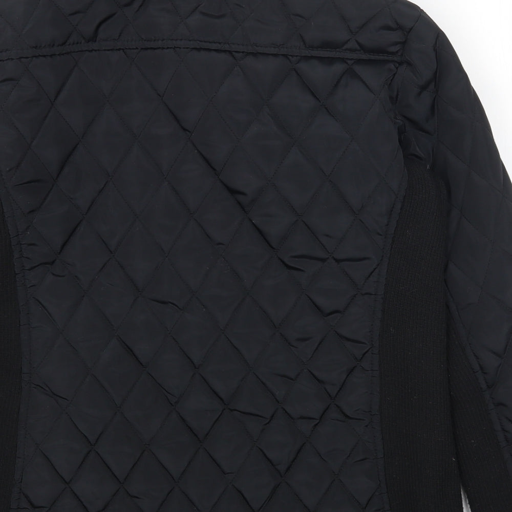 Avenue Womens Black Jacket Size 10 Zip