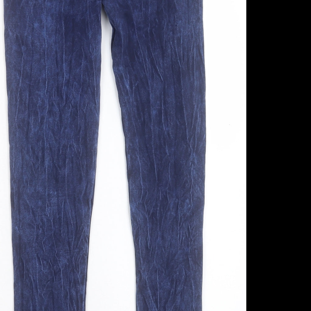 Preworn Womens Blue Cotton Jegging Trousers Size 30 in L28 in Regular