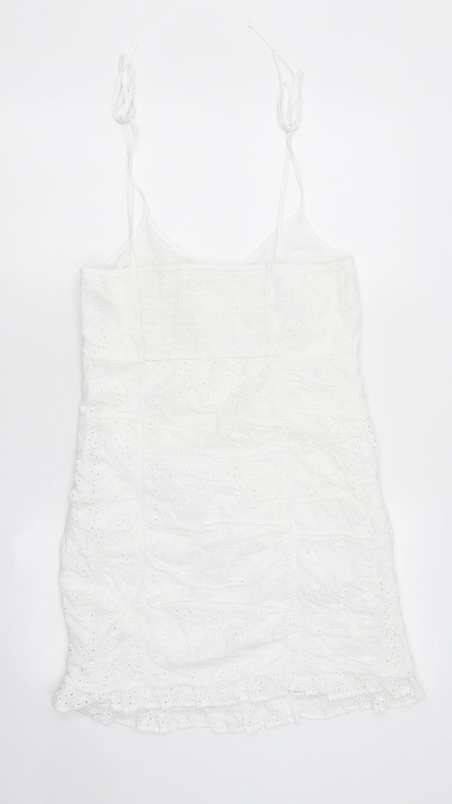 Hollister Womens White Polyester Bodycon Size M Sweetheart Pullover