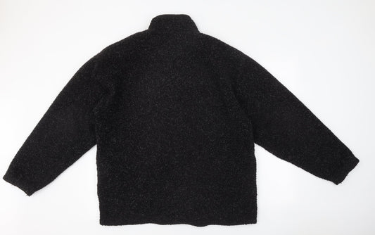 Angelo Litrico Womens Black Polyester Pullover Sweatshirt Size M Zip