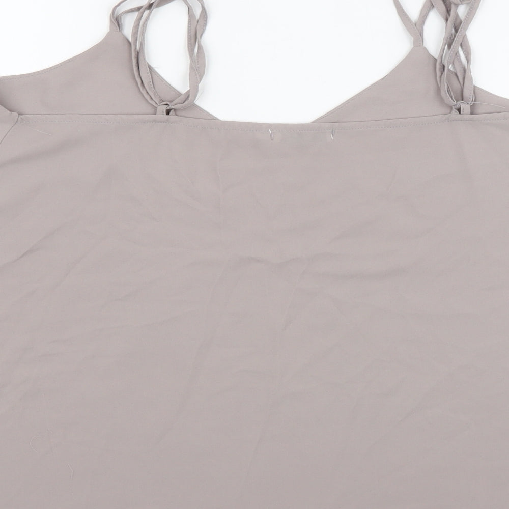 Urban Mist Womens Grey Viscose Camisole Tank Size 10 V-Neck