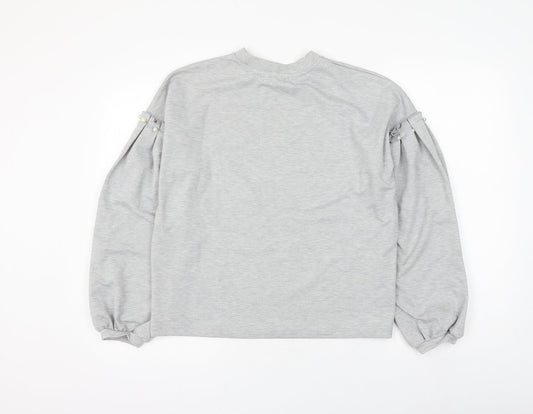 Padini Authentics Womens Grey Cotton Pullover Sweatshirt Size M Pullover