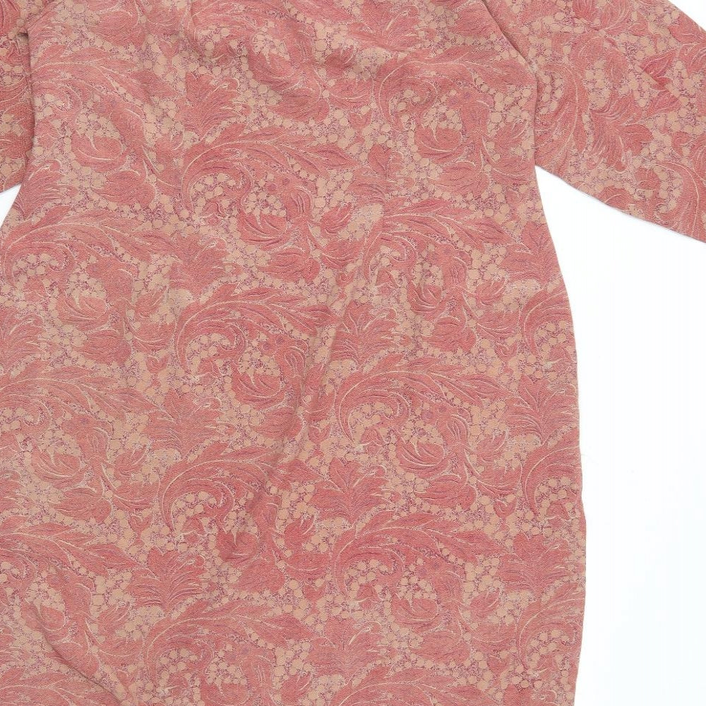 Koshibo Super Womens Multicoloured Geometric Polyethylene A-Line Size L Square Neck Pullover