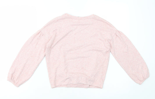 TU Girls Pink Viscose Pullover Sweatshirt Size 9 Years Pullover