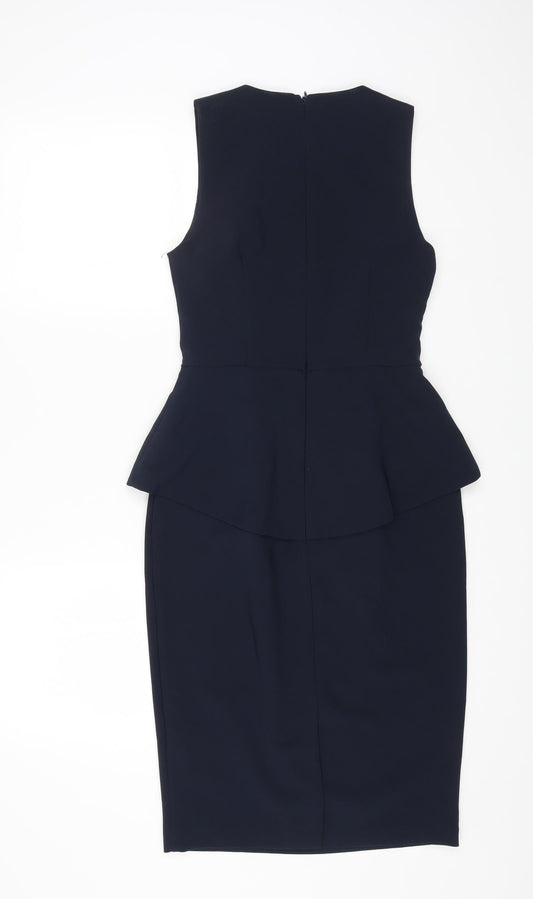 Lost Womens Blue Polyester A-Line Size 10 Round Neck Zip