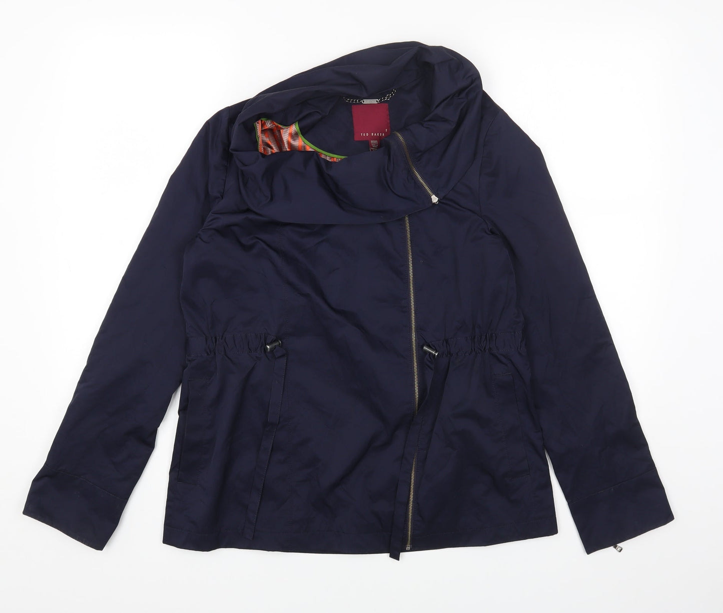 Ted Baker Womens Blue Jacket Coat Size 2 Zip