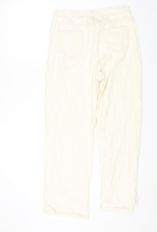 DAYZ Womens Beige Cotton Straight Jeans Size XL L25 in Regular Zip