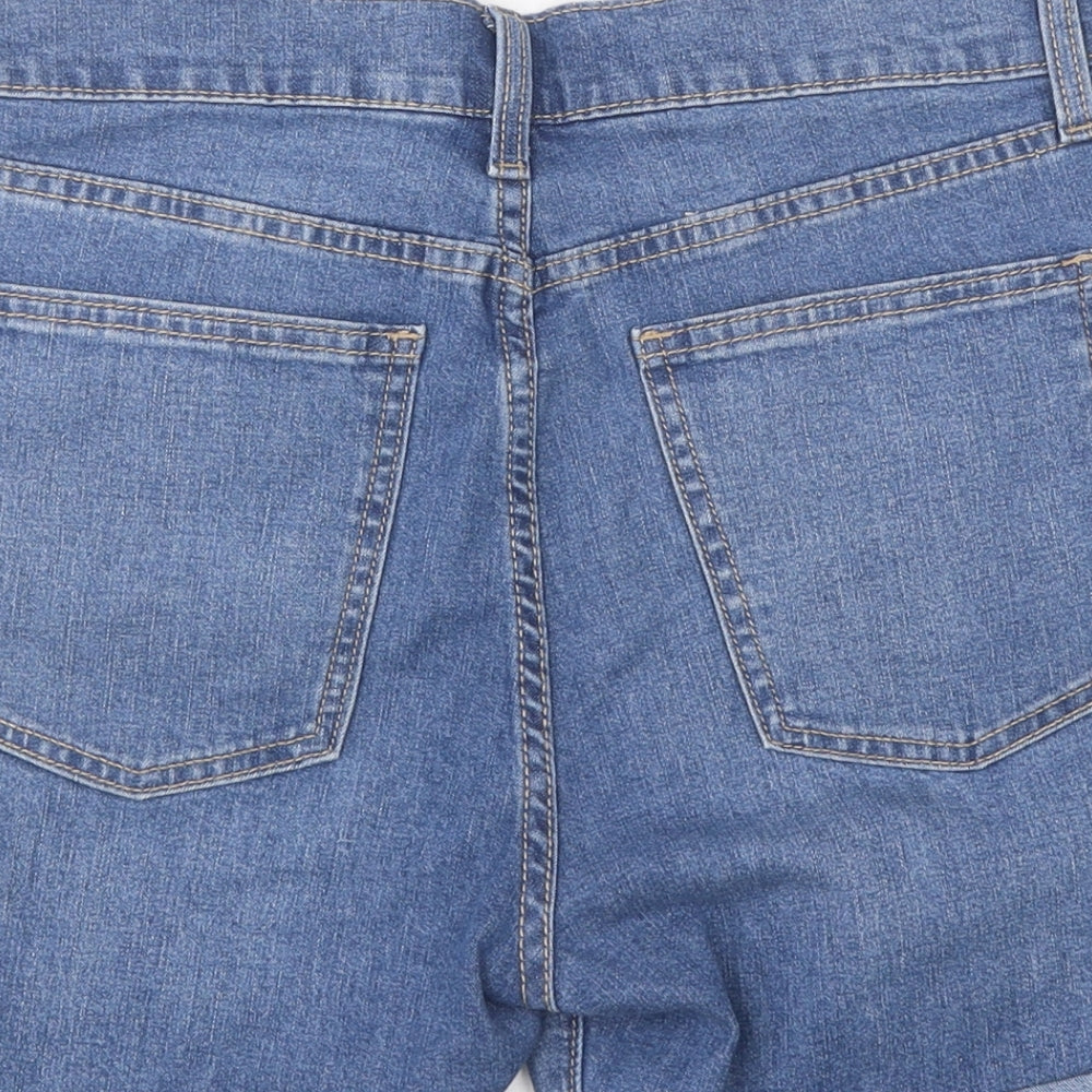 Gap Mens Blue Cotton Biker Shorts Size 28 in L10 in Regular Zip