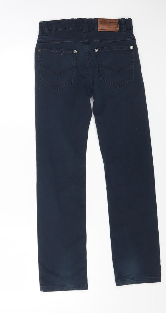 Timberland Womens Blue Cotton Straight Jeans Size 10 L24 in Regular Button