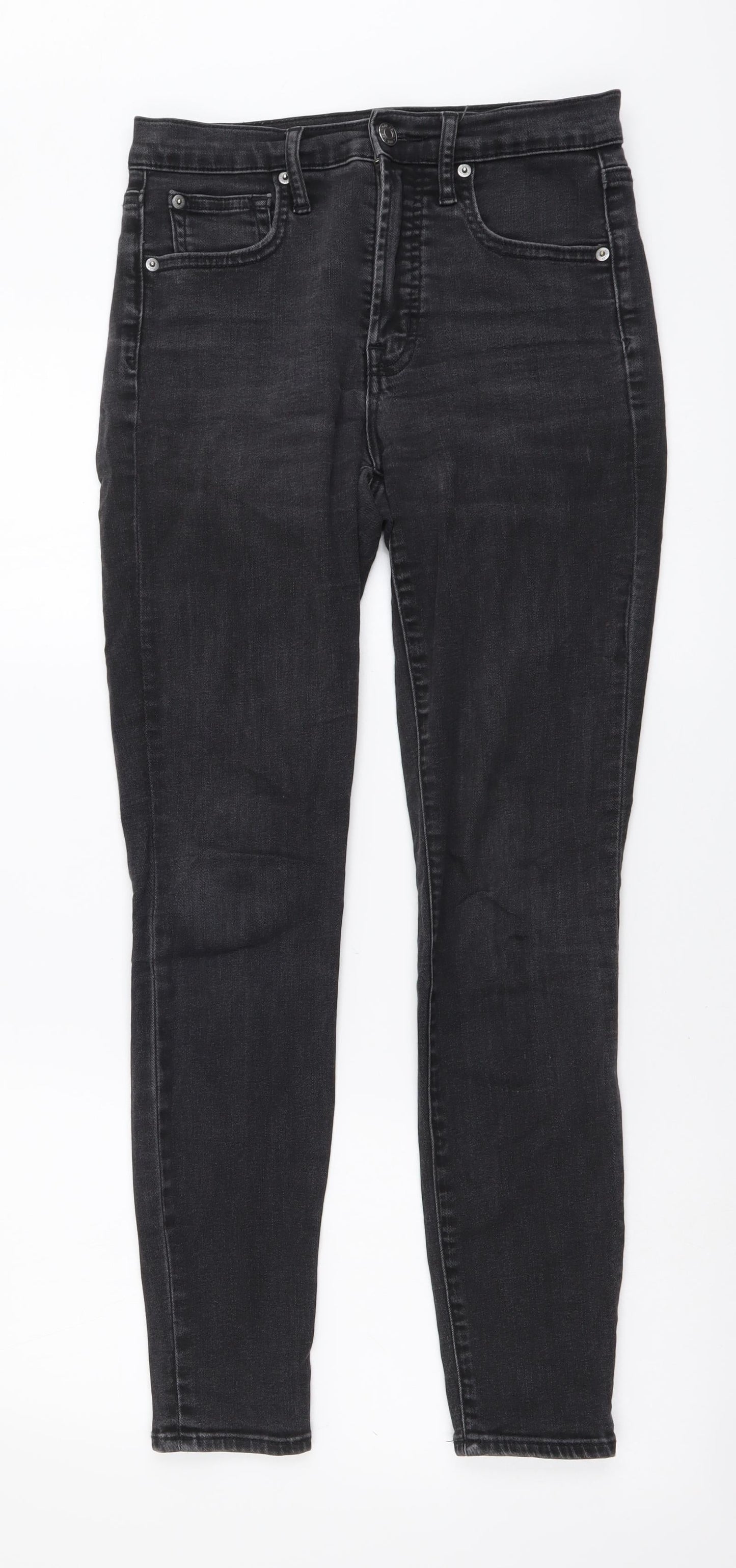 Gap Womens Grey Cotton Skinny Jeans Size 26 in L28 in Regular Button