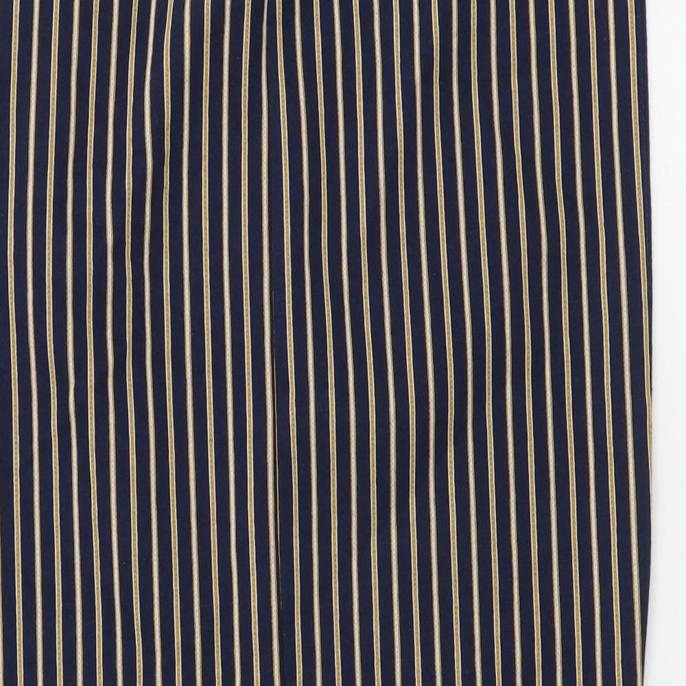 Zara Womens Blue Striped Polyester Bandage Skirt Size S