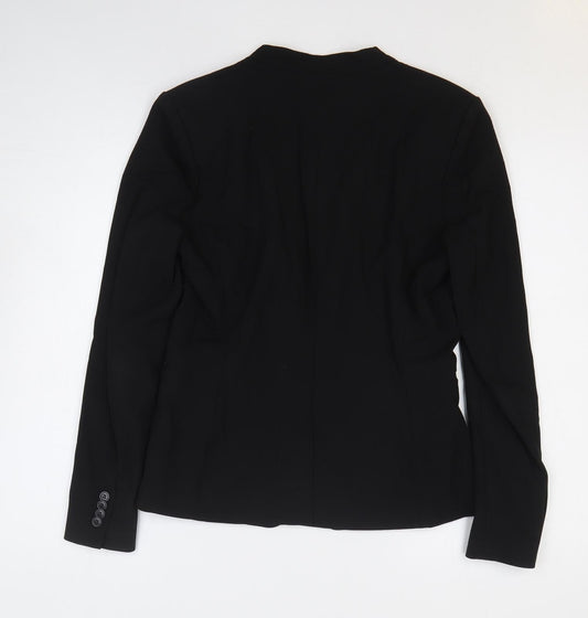 H&M Womens Black Jacket Blazer Size 10 Buckle