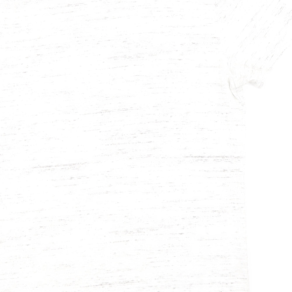 Hollister Mens White Cotton T-Shirt Size M Round Neck - Hollister logo embroidered