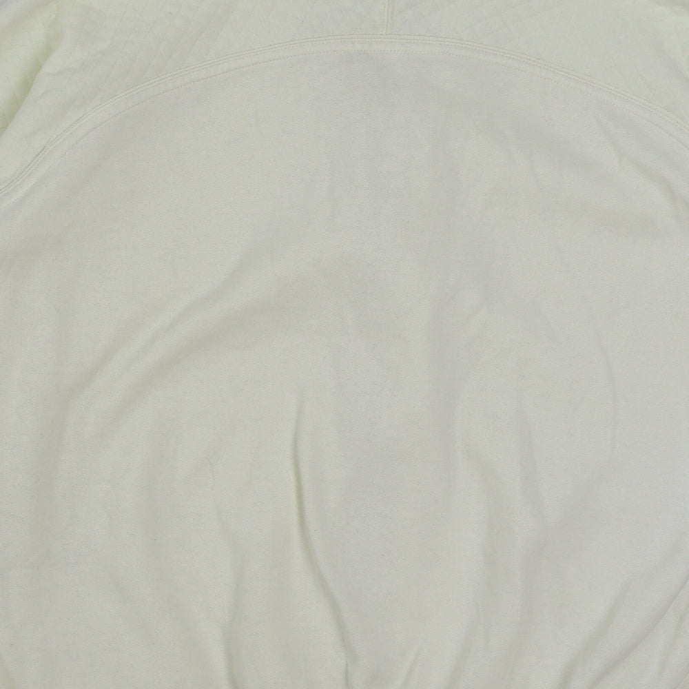 Marks and Spencer Womens White Polyester Full Zip Sweatshirt Size 12 Zip