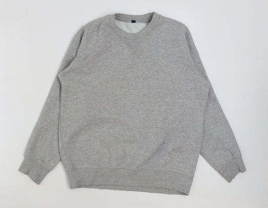 Preworn Womens Grey Polyester Pullover Sweatshirt Size S Pullover