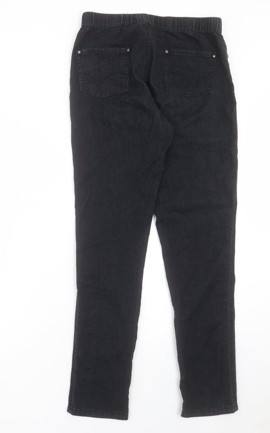 Preworn Womens Black Cotton Jegging Trousers Size 30 in L30 in Regular