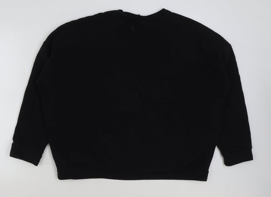 ASOS Womens Black Polyester Pullover Sweatshirt Size 12 Pullover