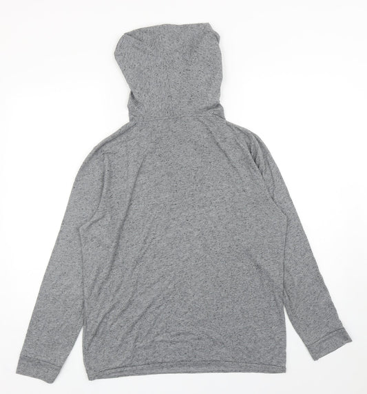 River Island Womens Grey Polyester Pullover Hoodie Size M Pullover