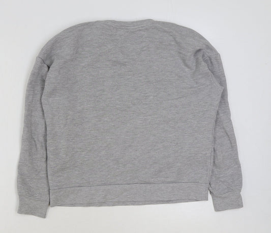 Dorothy Perkins Womens Grey Cotton Pullover Sweatshirt Size 8 Pullover