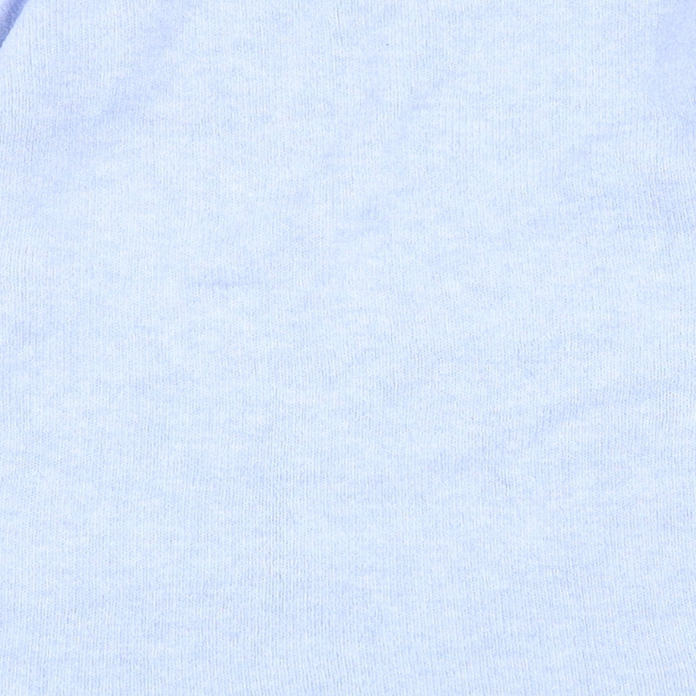 Marks and Spencer Womens Blue Mock Neck Acrylic Pullover Jumper Size S