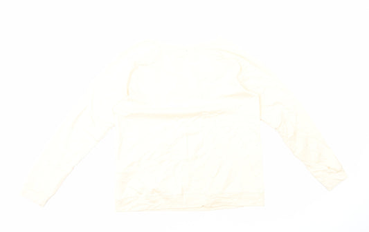 ESMARA Womens Beige Cotton Pullover Sweatshirt Size 10 Pullover