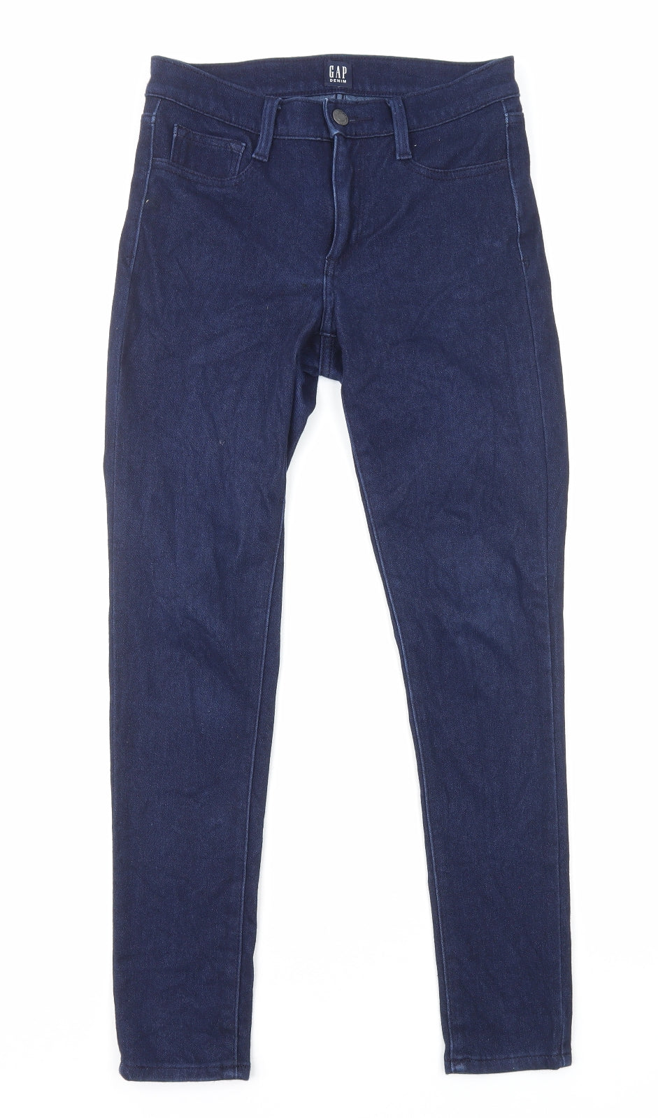 Gap Womens Blue Cotton Straight Jeans Size 6 L27 in Regular Zip