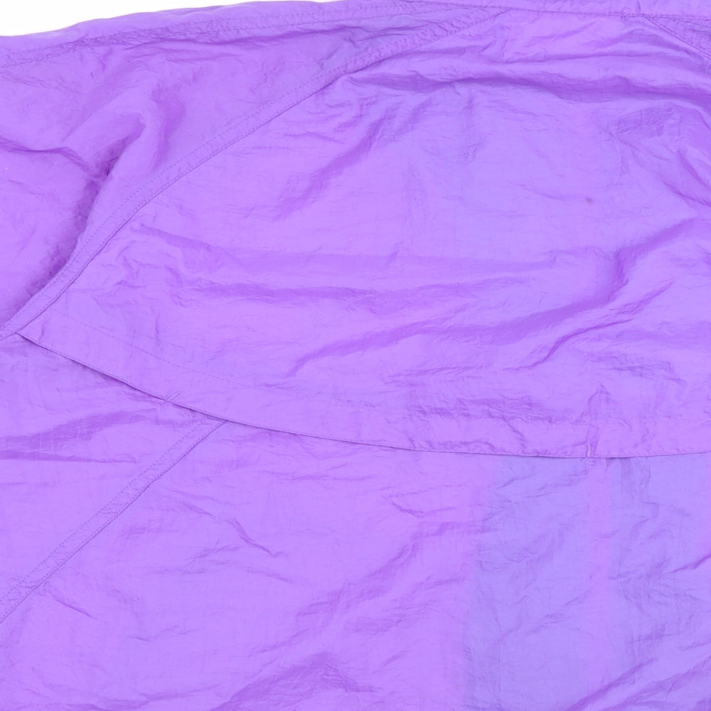 Reebok Womens Purple Rain Coat Coat Size M Zip