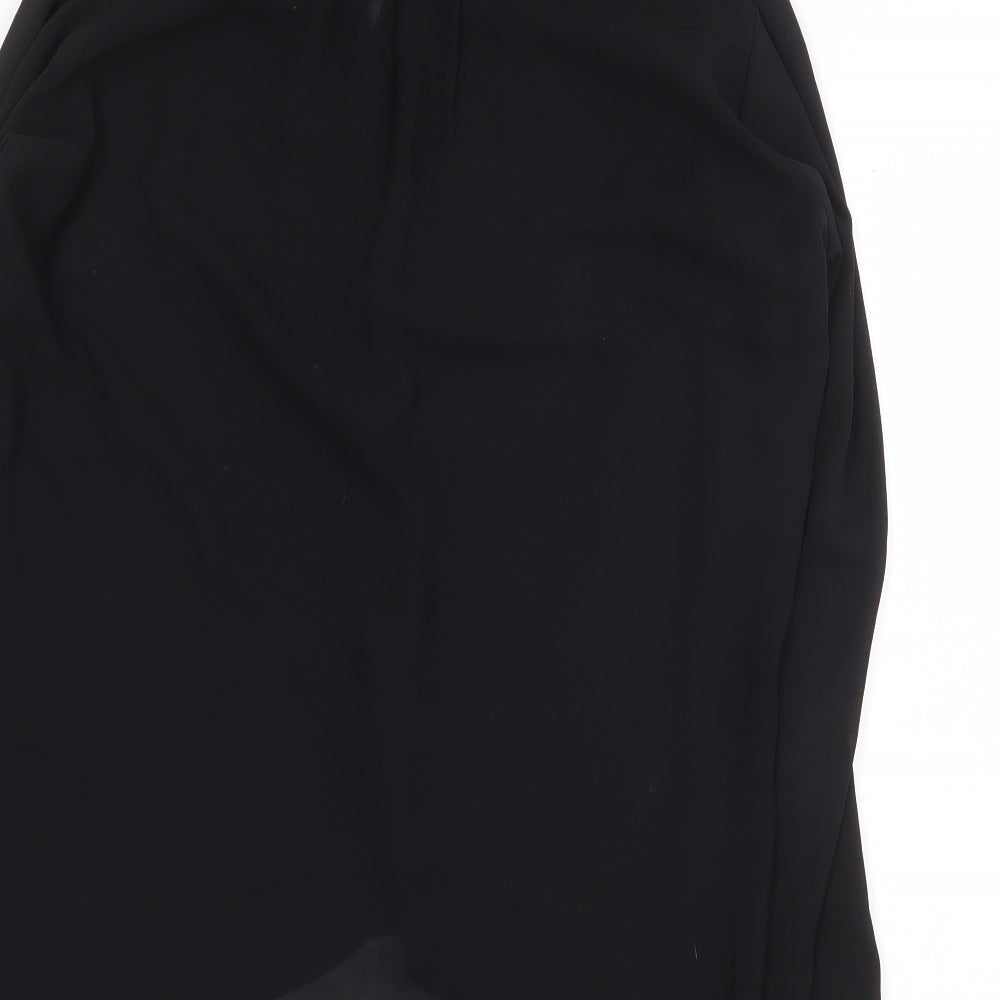 Atmosphere Womens Black Polyester Basic Blouse Size 8 Collared