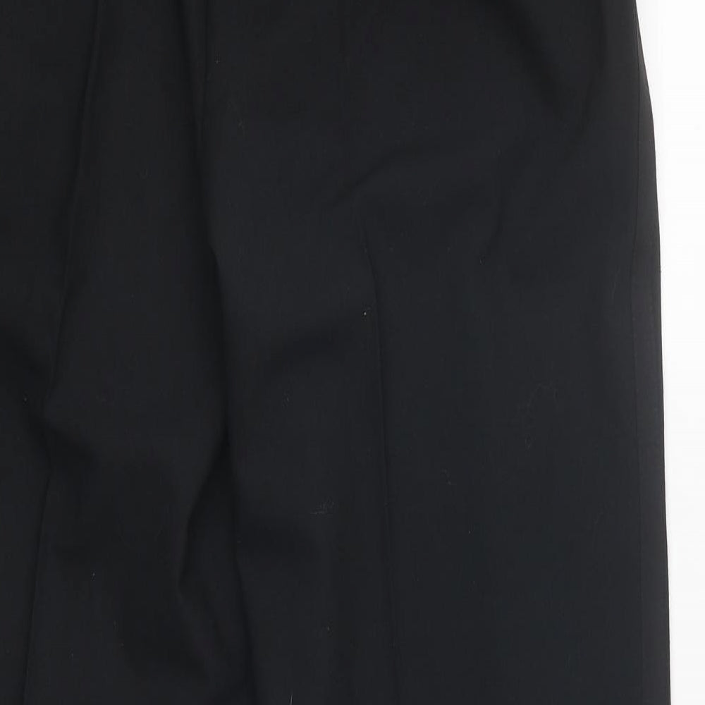 Marks and Spencer Womens Black Polyester Dress Pants Trousers Size 34 in L31 in Regular Zip