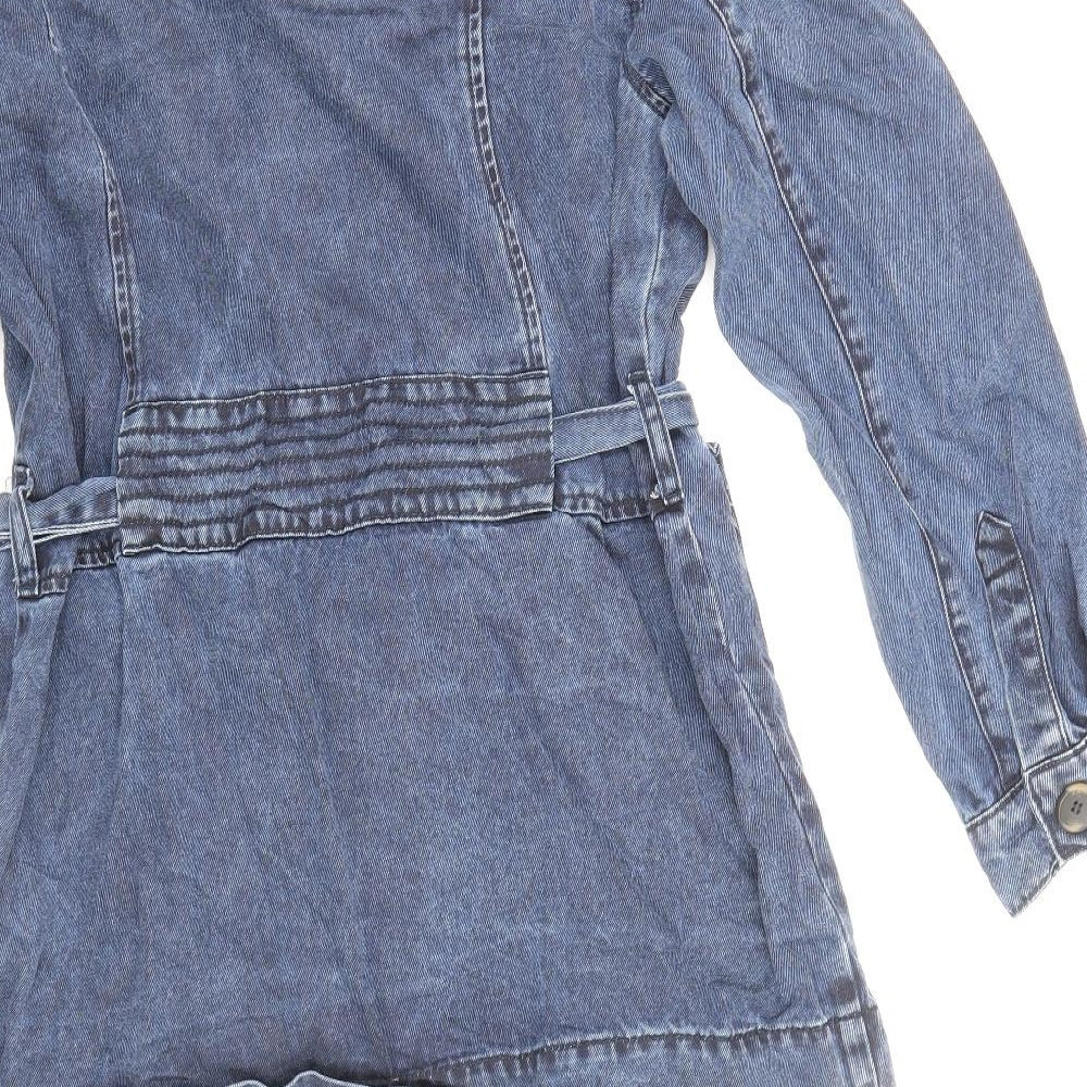 Marks and Spencer Womens Blue Jacket Size 10 Button