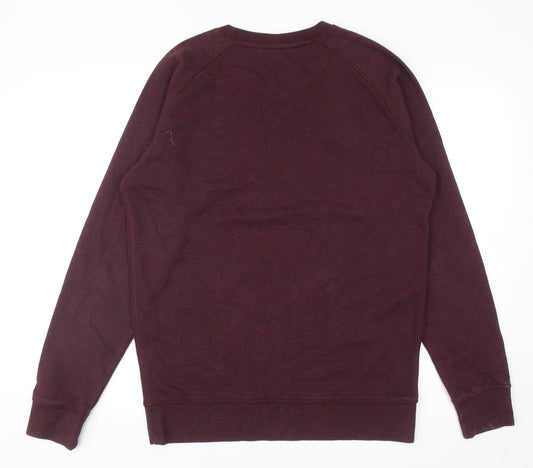 Stanley Stella Mens Red Cotton Pullover Sweatshirt Size L - HGTE