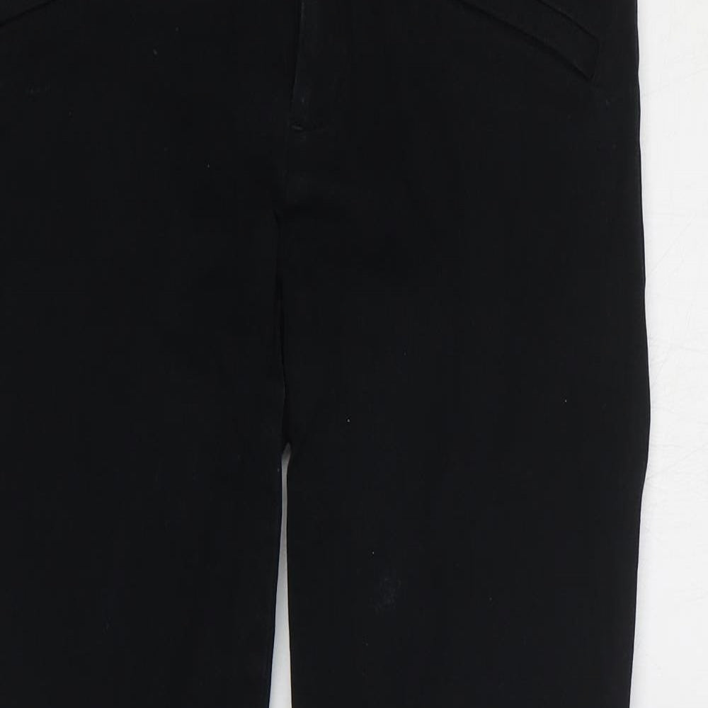 Gap Womens Black Cotton Straight Jeans Size 4 L25 in Regular Zip