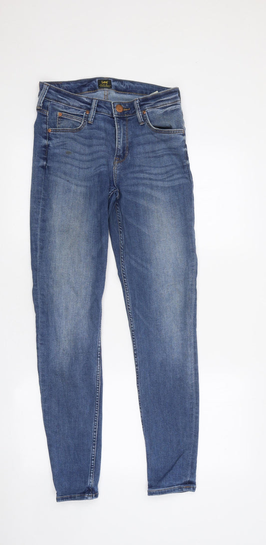 Lee Mens Blue Cotton Skinny Jeans Size 28 in Regular Zip