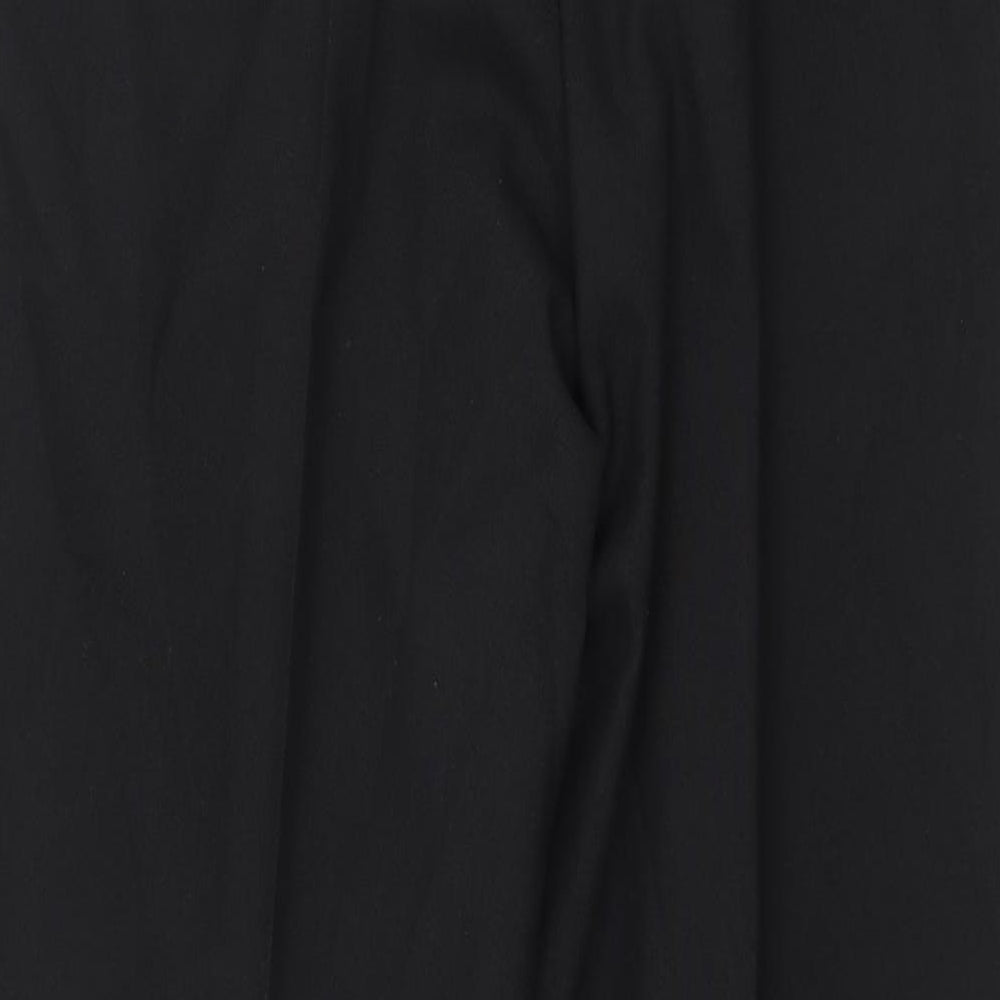 Varteks International Mens Black Polyester Trousers Size 34 in Regular Zip